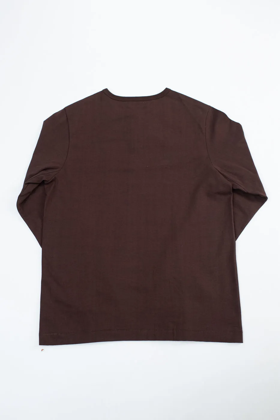 206.19 - 7.2oz Loopwheeled Henley Classic Fit - Coffee