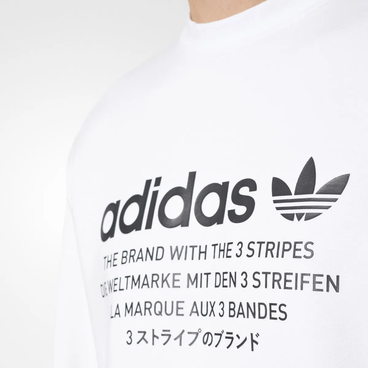 Adidas NMD D Crewneck Long Sleeve Men's Sweatshirt White