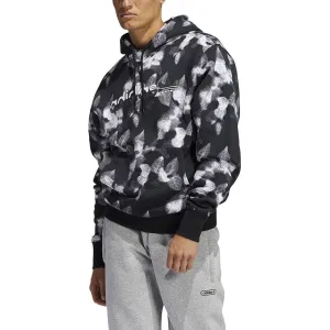 Adidas Winter Leaves All Over Print Men's Hoodie Black