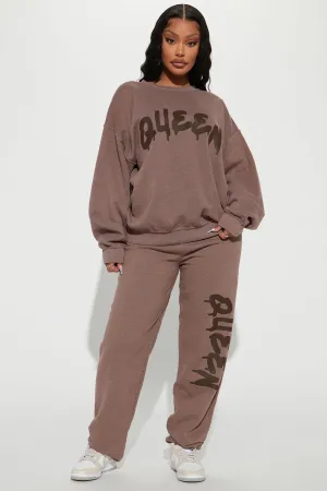 Always A Queen Jogger Set - Brown Always A Queen Jogger Set - Brown