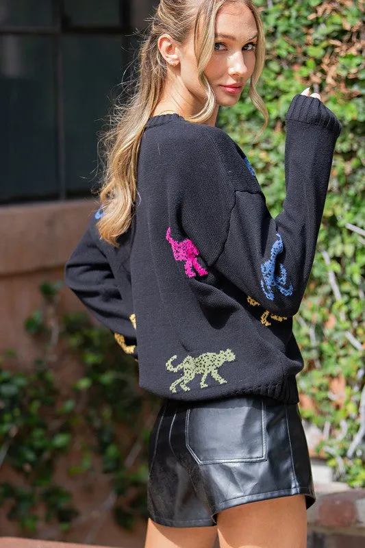 Animal Print Sweater