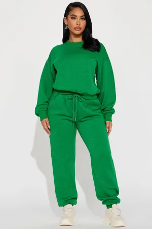 Annabelle Textured Sweatsuit - Green