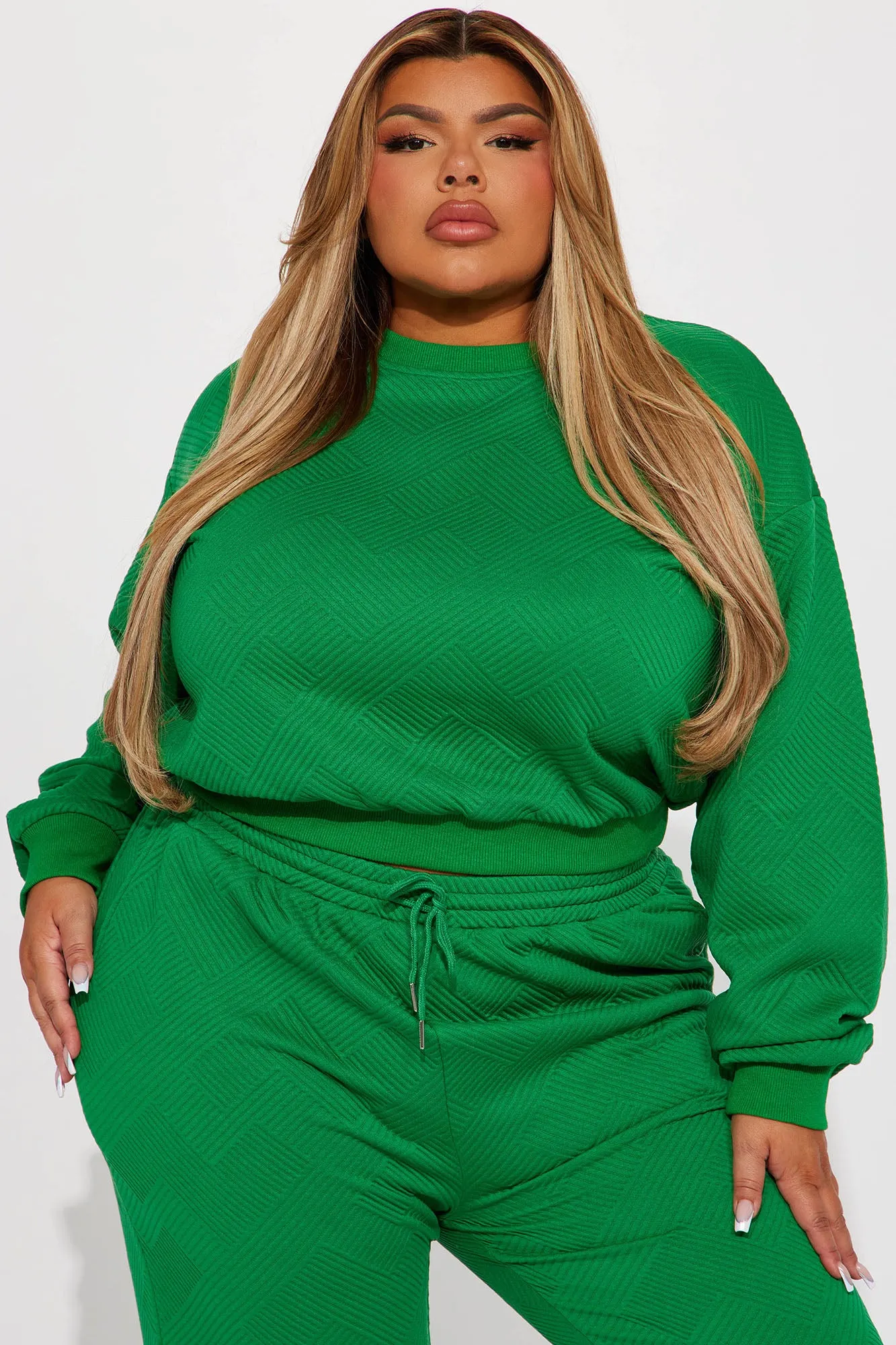 Annabelle Textured Sweatsuit - Green