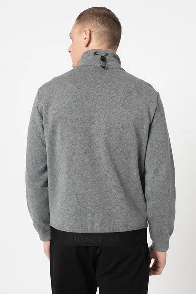 armani exchange grey sweatshirt zipper