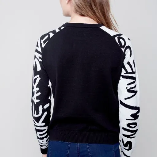 Artwork Sleeve Raglan Sweaterp