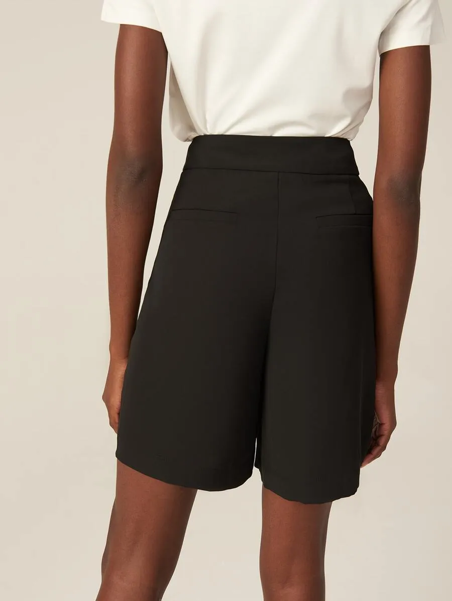 Bailey HIGH-RISE PLEATED TAILORED SHORTS