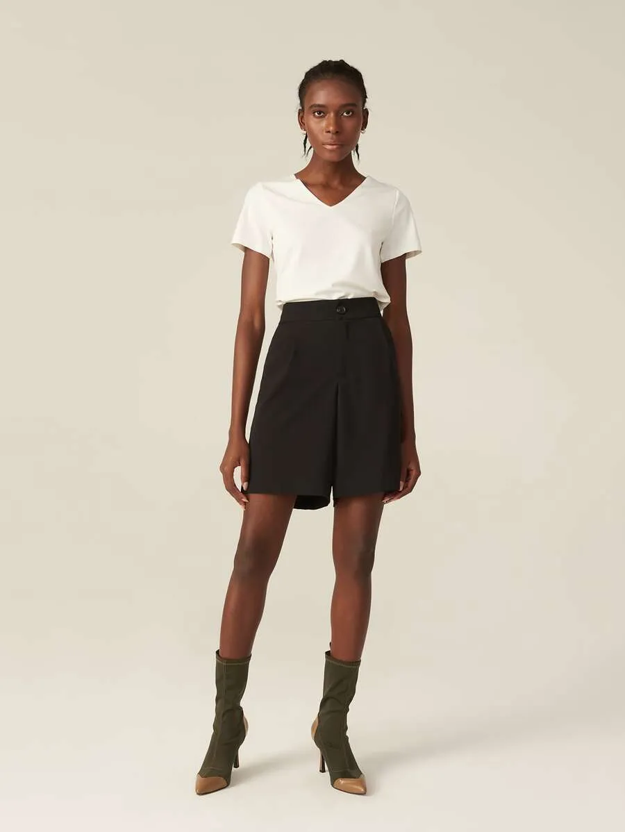 Bailey HIGH-RISE PLEATED TAILORED SHORTS