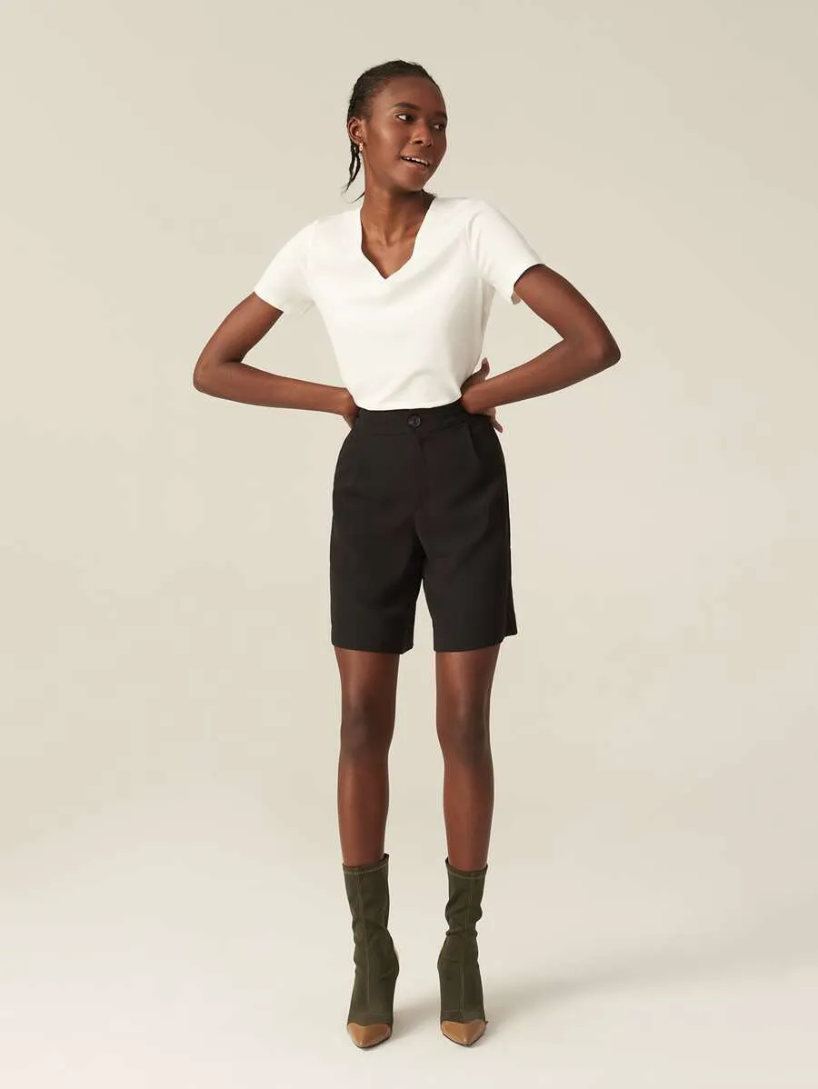 Bailey HIGH-RISE PLEATED TAILORED SHORTS