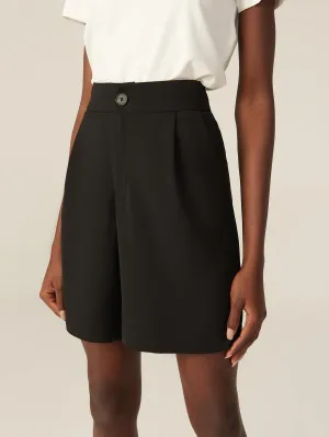 Bailey HIGH-RISE PLEATED TAILORED SHORTS