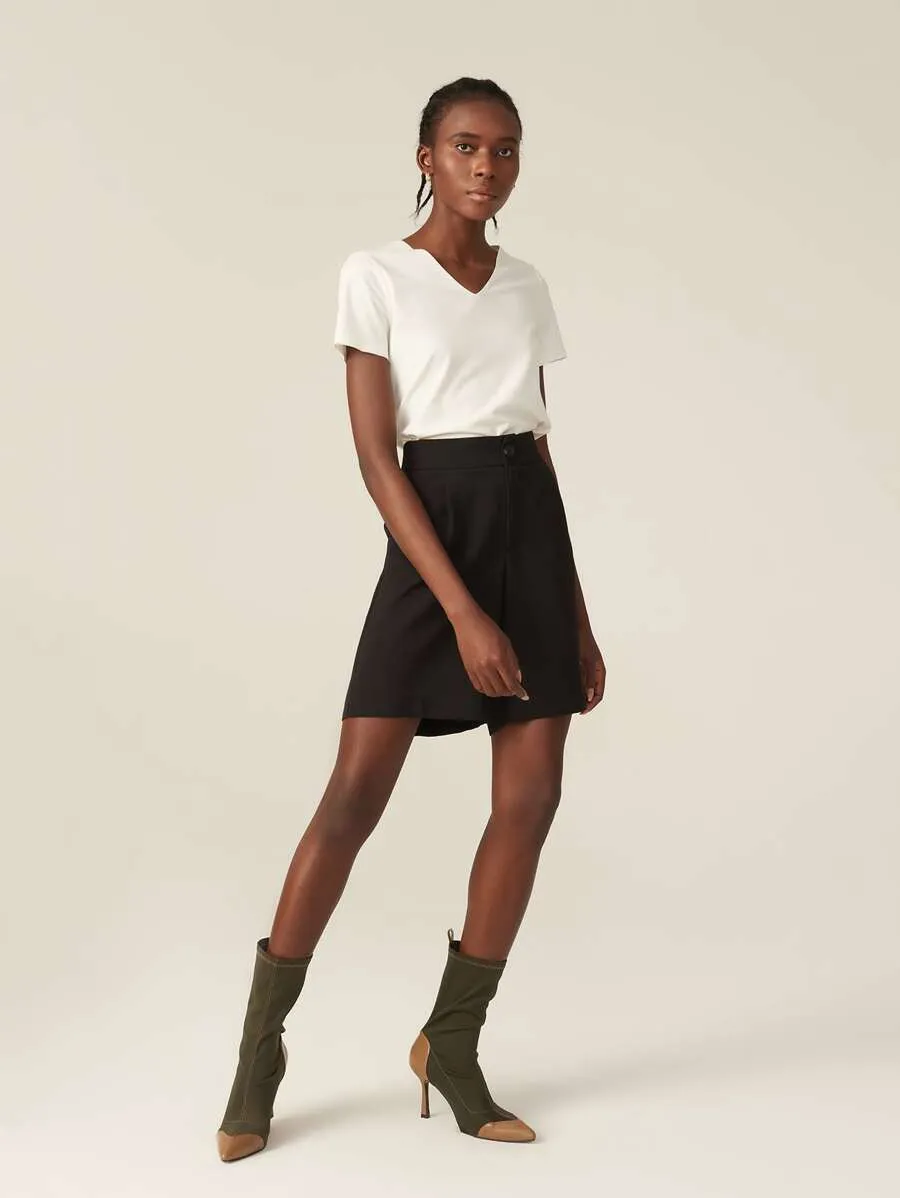 Bailey HIGH-RISE PLEATED TAILORED SHORTS