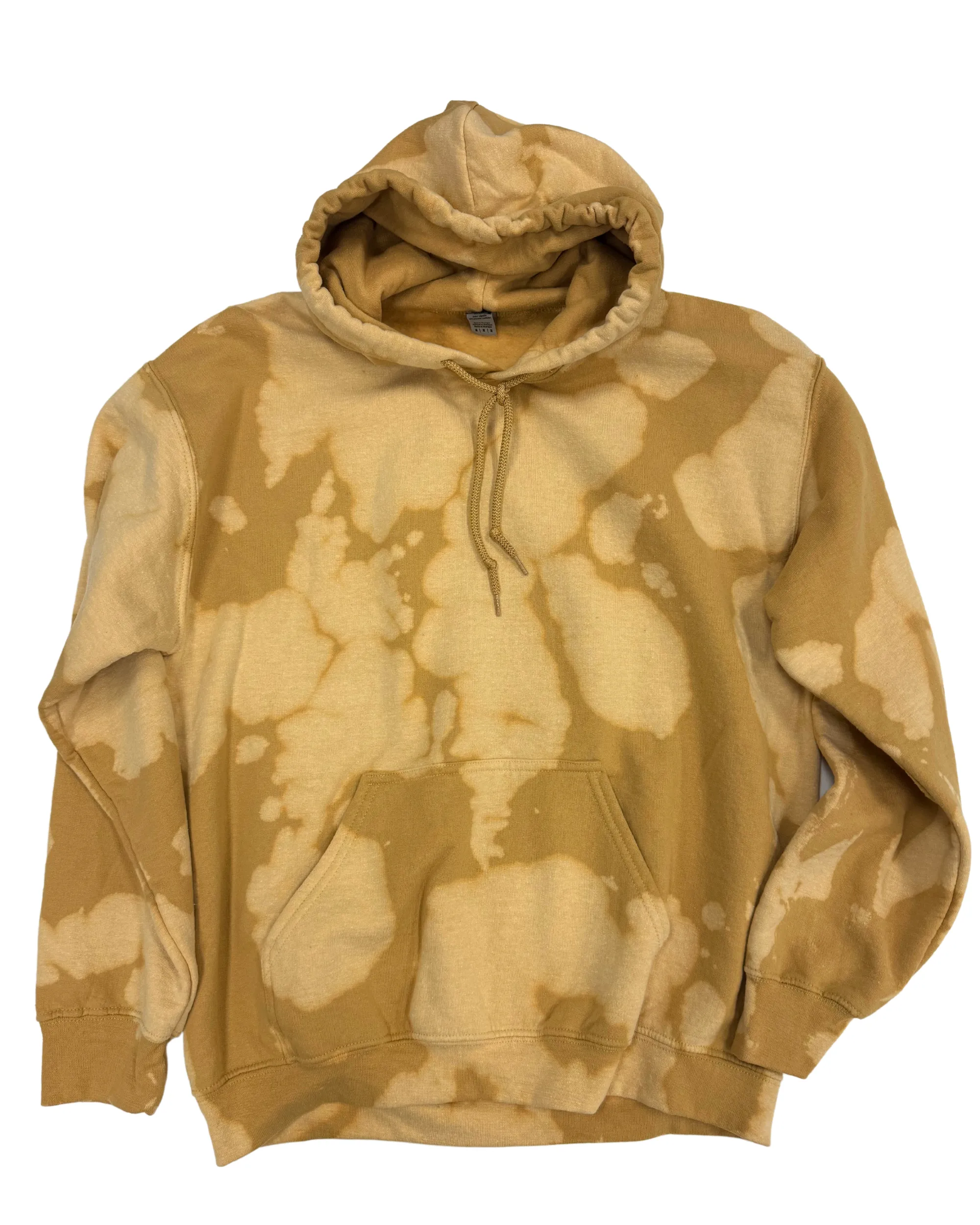 Bleach Wash Essential Fleece Hoodie - Gold Gobi