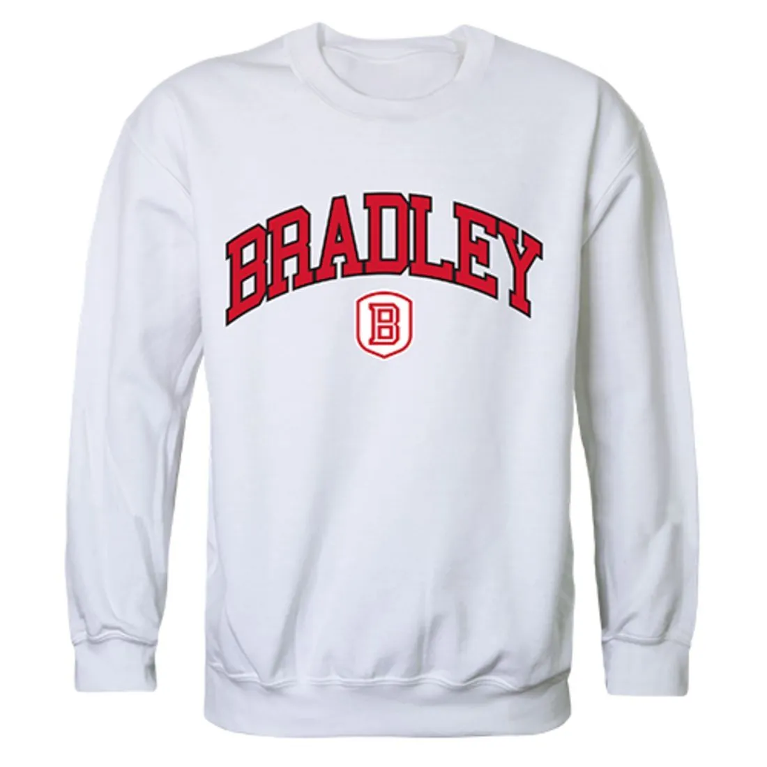 Bradley University Campus Crewneck Pullover Sweatshirt Sweater White