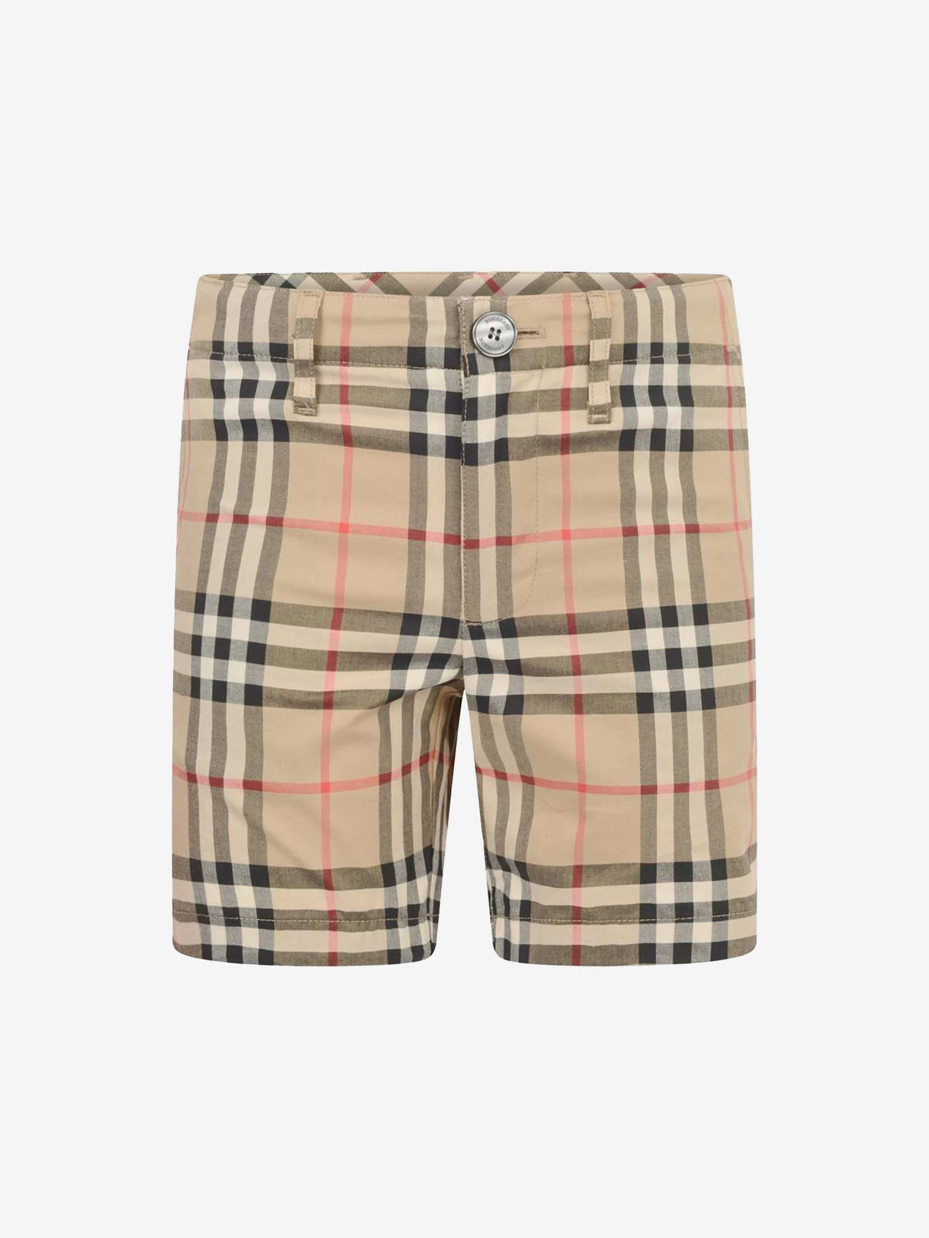 Burberry Boys Beige Vintage Check Cotton Shorts