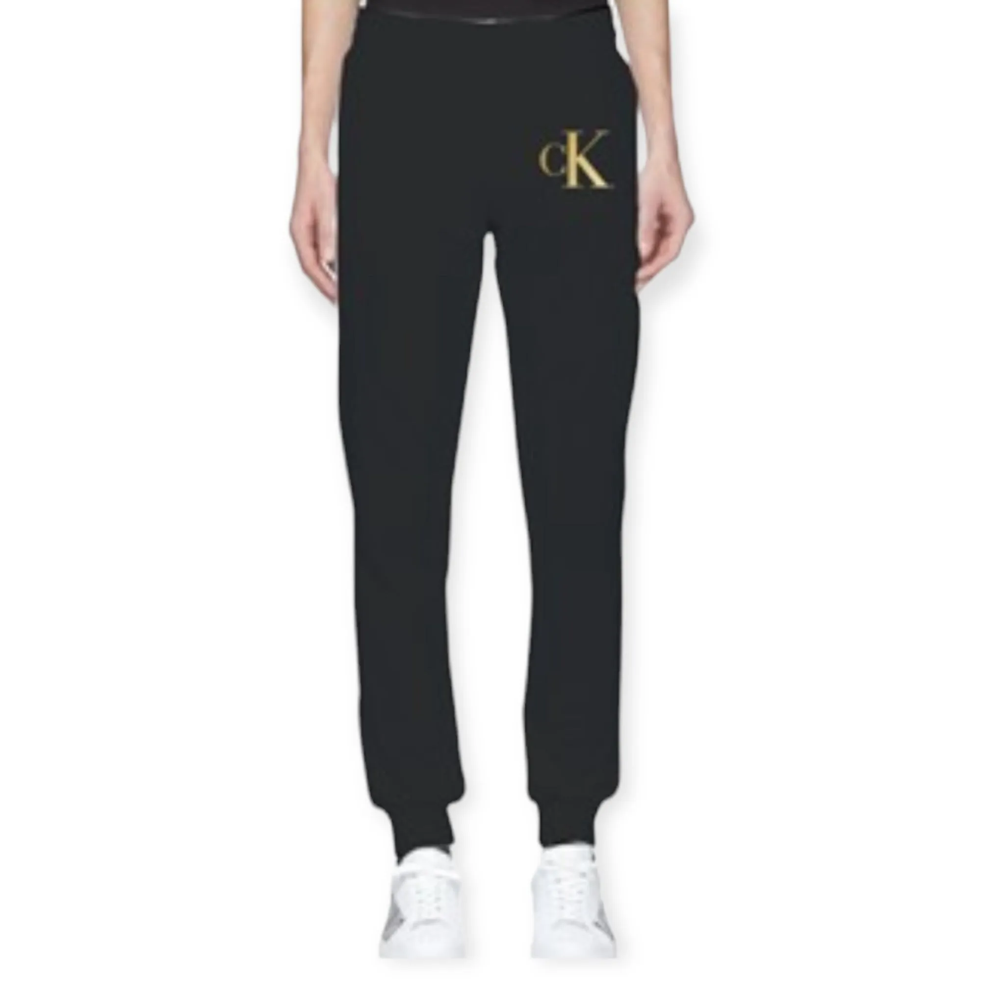 CALVIN KLEIN: Gold Metallic Hoodie/Jogger Set