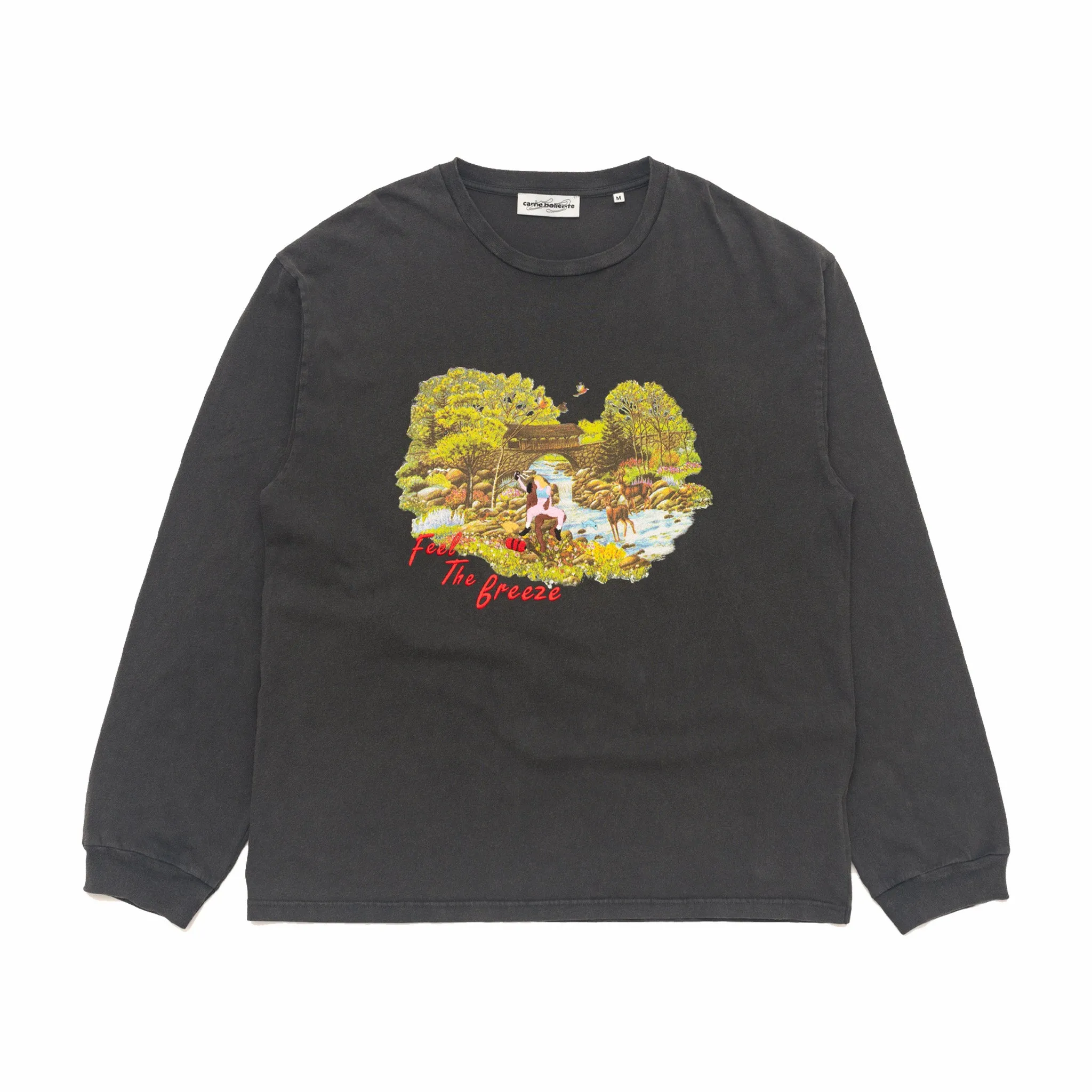 Carne Bollente Feel The Breeze Long Sleeve T-Shirt (Off-Black)