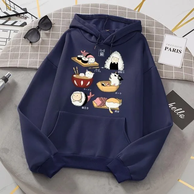 Cat Sushi Hoodies