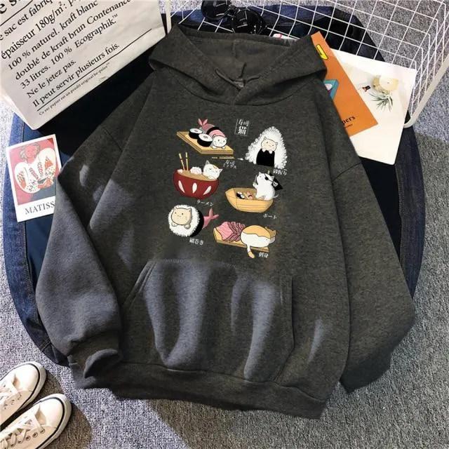 Cat Sushi Hoodies