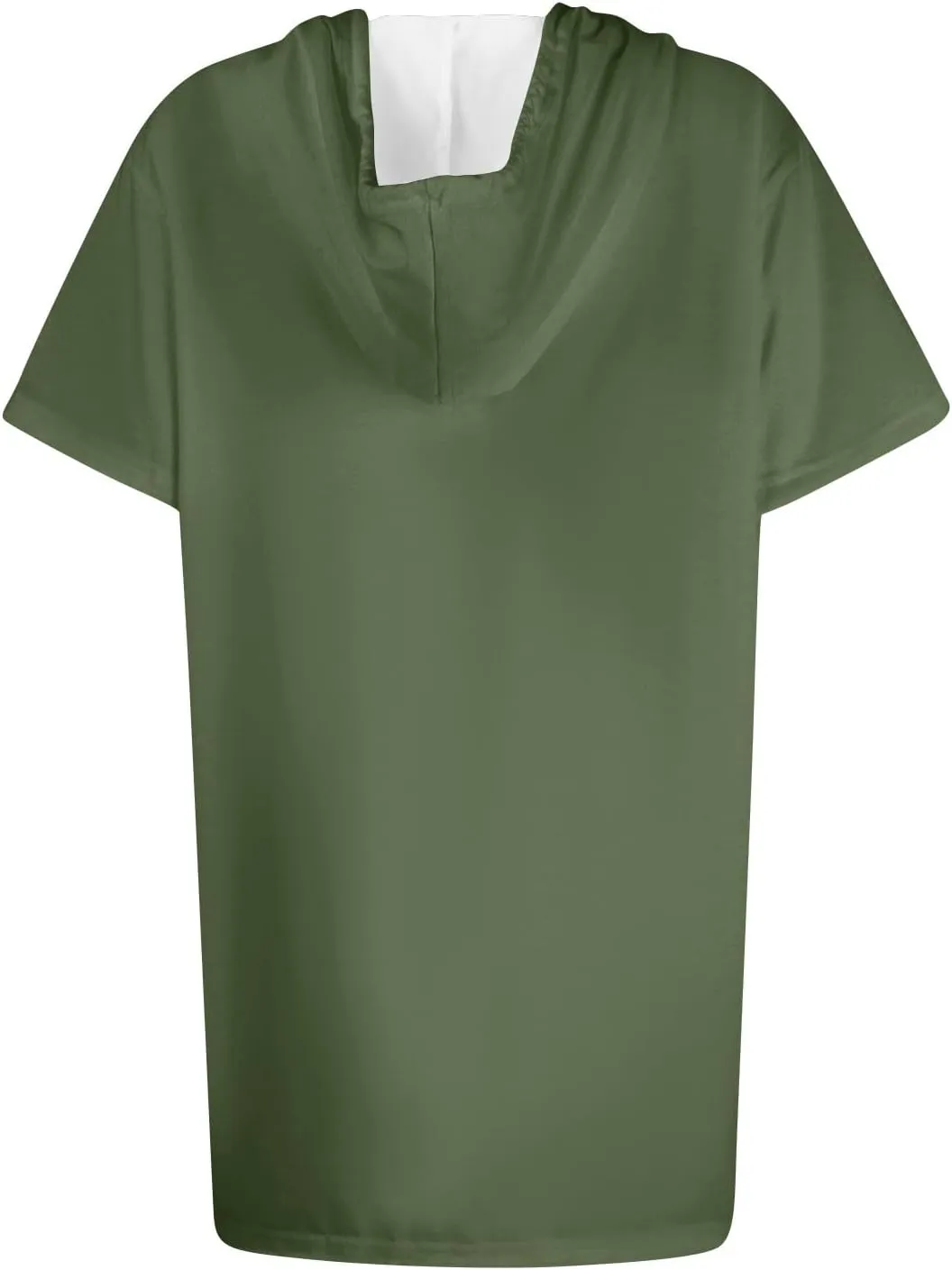 ChicCrate Women's Summer Oversized Hoodies Pullover Short Sleeve Solid Color Soft Loose Casual Shirt Tops with Pockets
