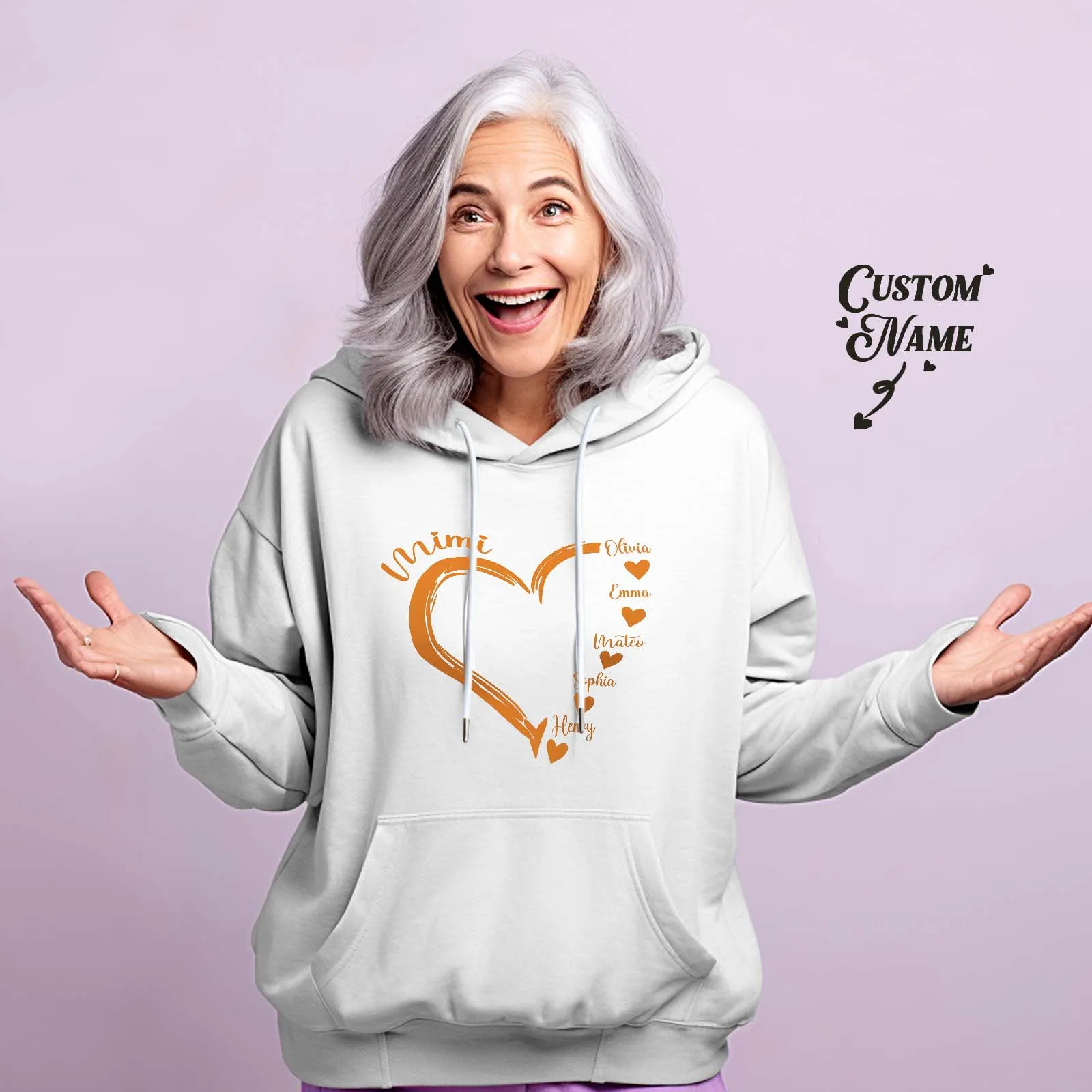 Custom Mama Grandma Hoodie Personalized Kids Name Hoodie Mother's Day Gifts