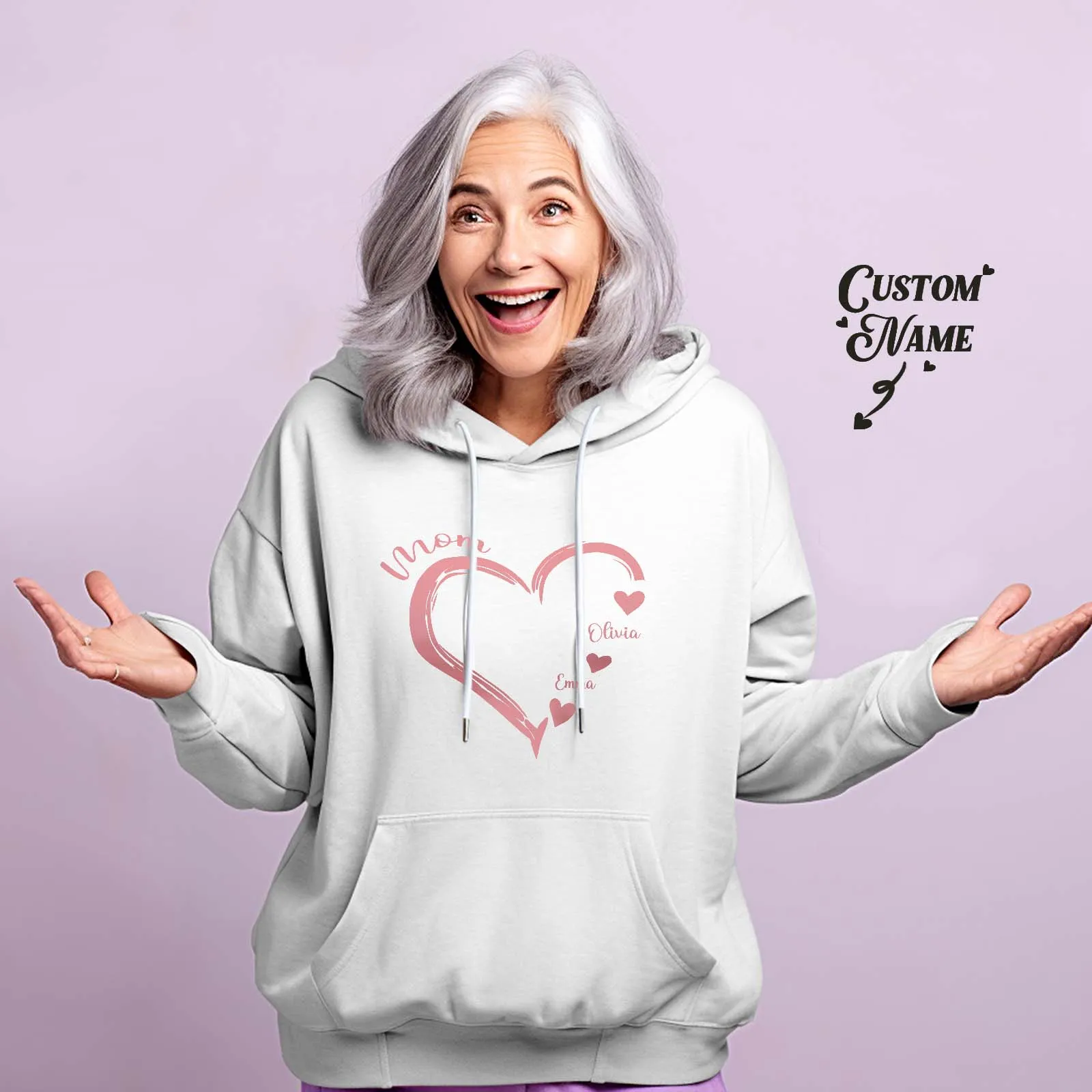 Custom Mama Grandma Hoodie Personalized Kids Name Hoodie Mother's Day Gifts