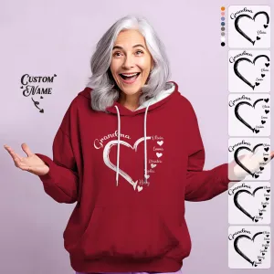 Custom Mama Grandma Hoodie Personalized Kids Name Hoodie Mother's Day Gifts