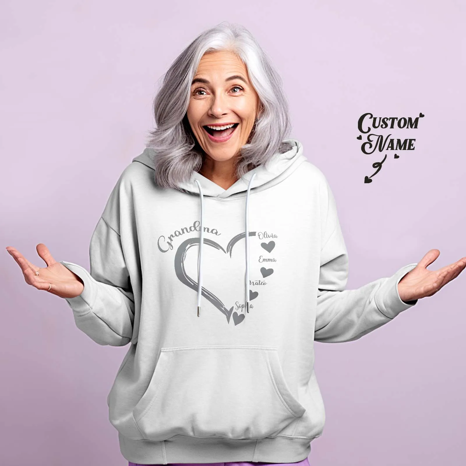 Custom Mama Grandma Hoodie Personalized Kids Name Hoodie Mother's Day Gifts