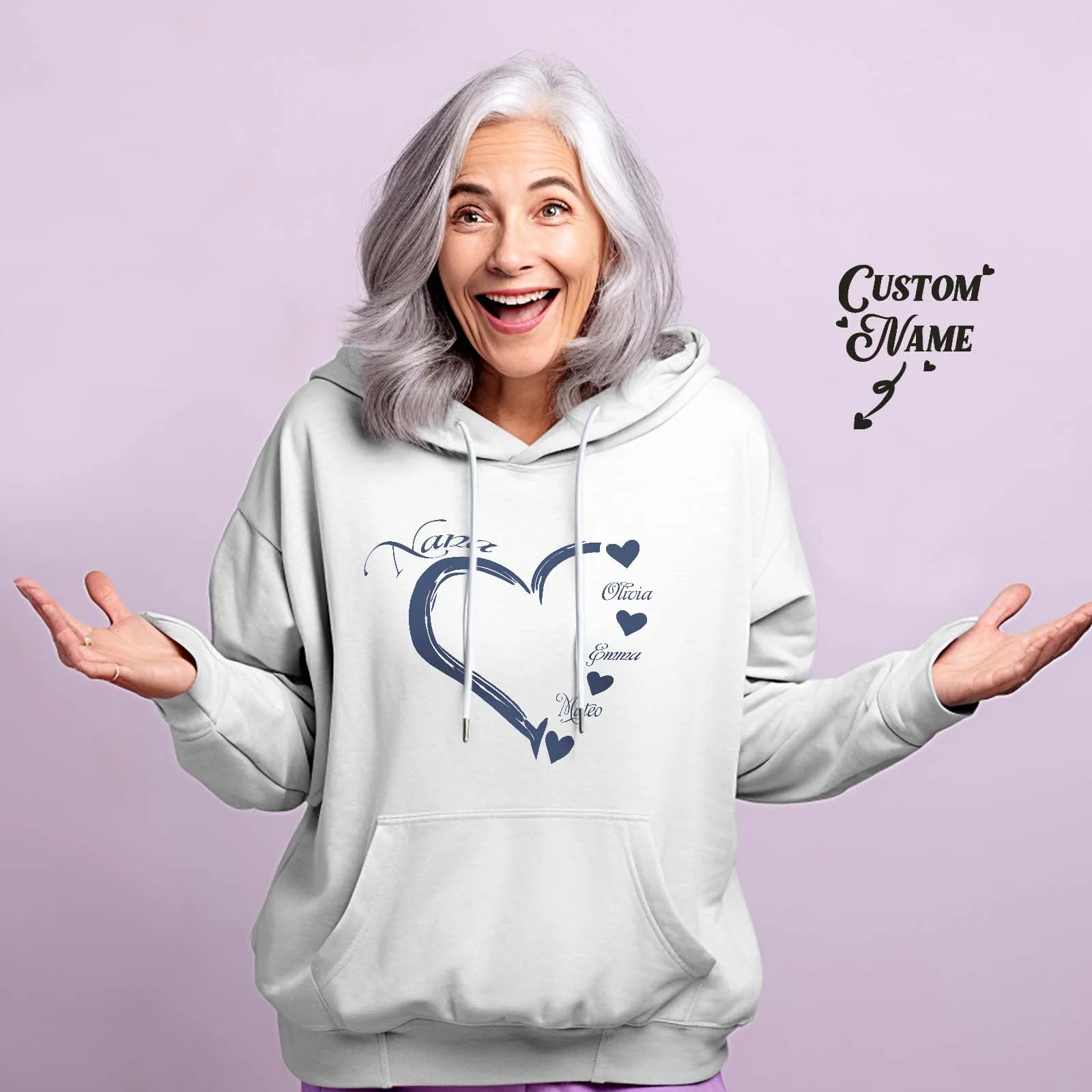 Custom Mama Grandma Hoodie Personalized Kids Name Hoodie Mother's Day Gifts