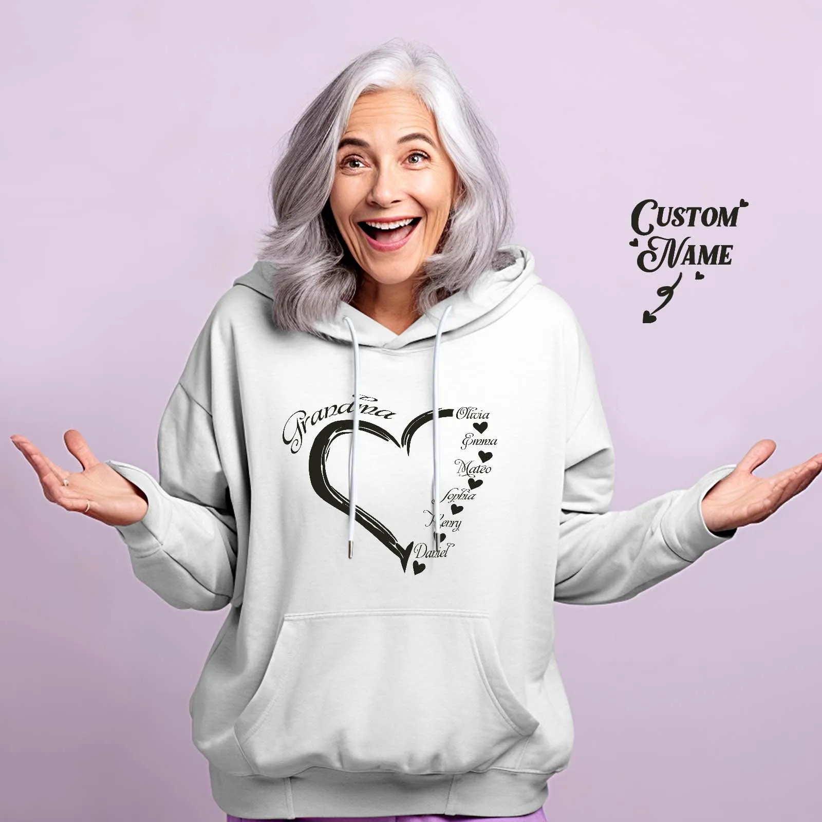 Custom Mama Grandma Hoodie Personalized Kids Name Hoodie Mother's Day Gifts