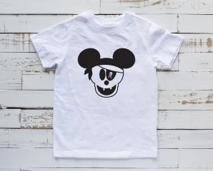 Custom Pirate Mickey Mouse Disney T shirt - Personalized Disney Matching Family Shirts - Ahoy - Pirate's Life Skull