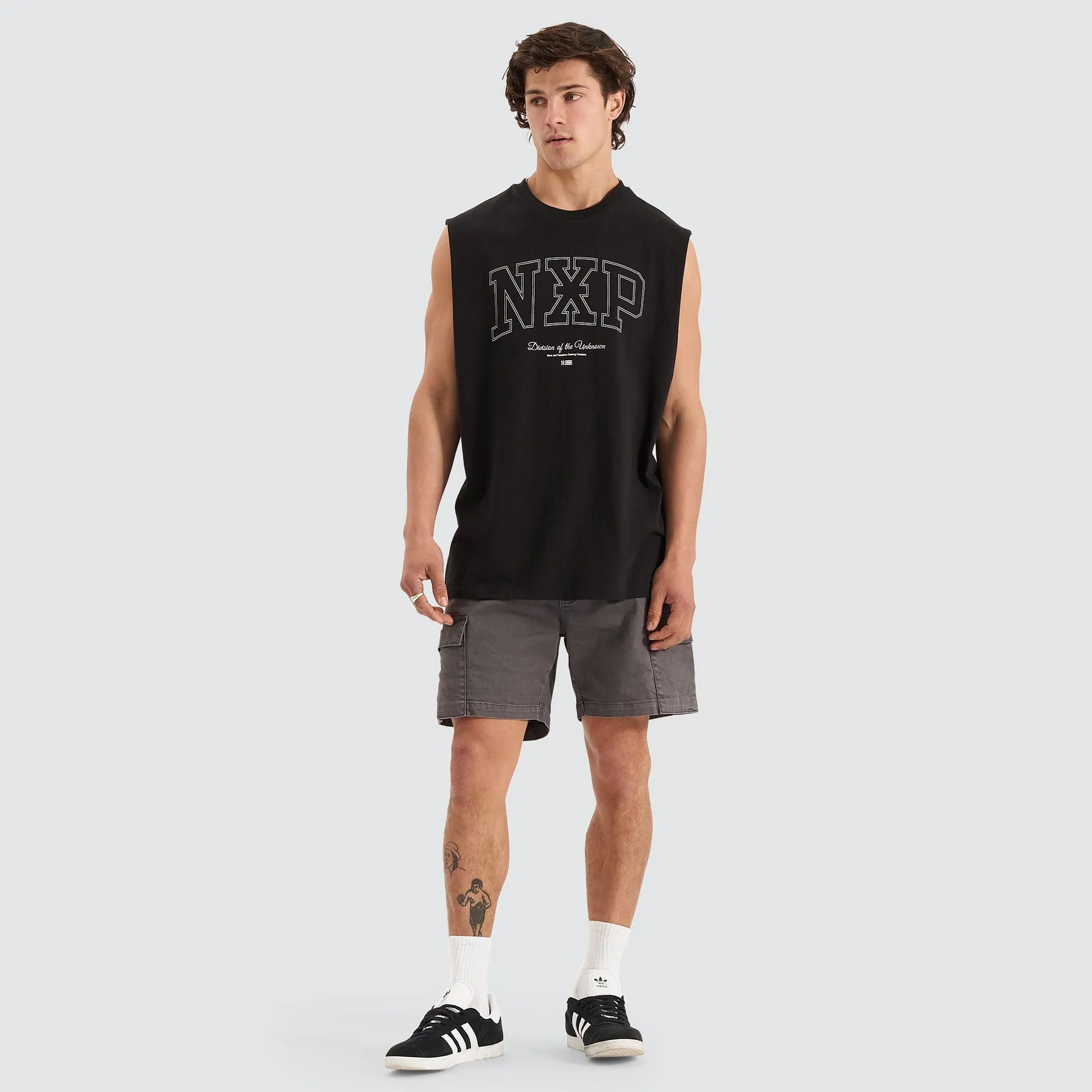 Division Relaxed Muscle Tee Jet Black