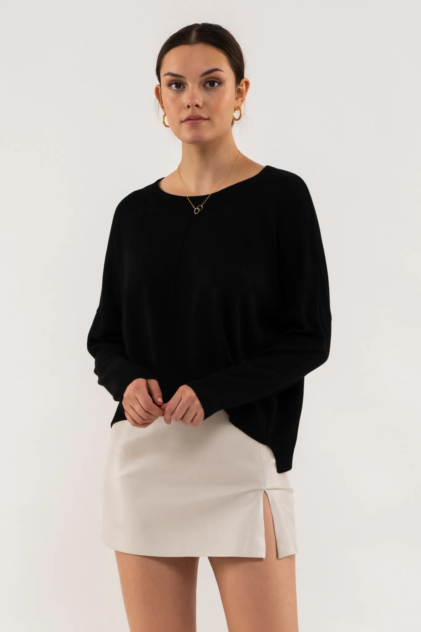 Erica Extended Shoulder Sweater