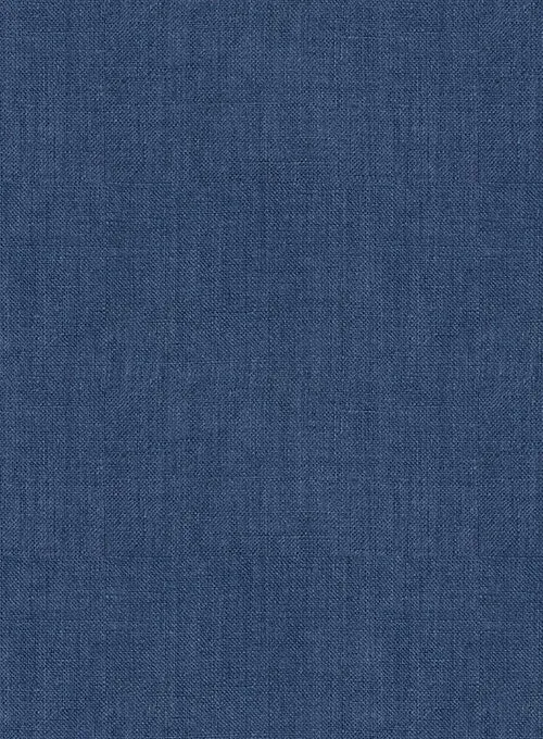 European Nile Blue Linen Shirt