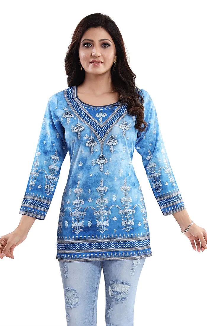 Extraordinary Blue Color Indian Ethnic Kurti For Casual Wear (K626)