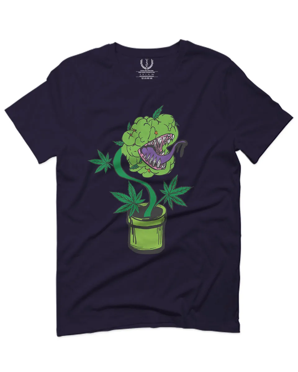 Front Funny 420 Stoned Day Weed Marijuana Pot Leaf Cannabis Plant For men T Shirt