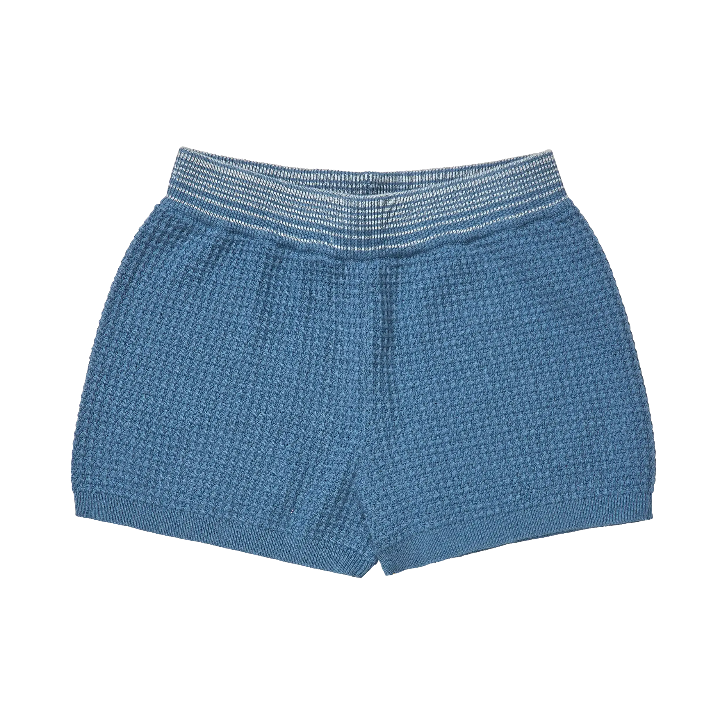 FUB Washed Indigo Structure Knit Shorts