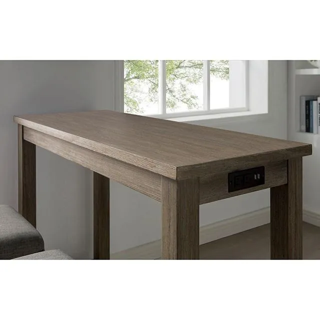 Furniture of America Caerleon 3 pc Counter Height Dinette CM3474GY-PT-3PK