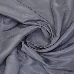 Grey Colour Upada Silk Plain Dyed Fabric