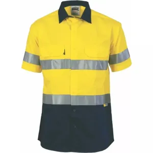 Hi Vis 190gsm Shirt w/Hoop Style Tape Short Sleeve - 3833