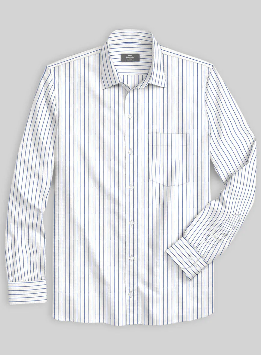 Italian Blue Como Stripe Shirt