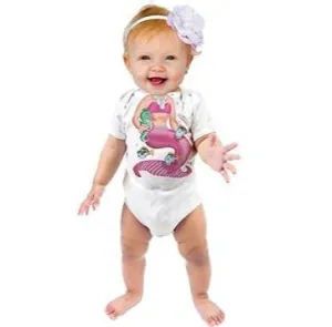 JUST ADD A KID Romper One-Piece Mermaid Pink - up to 12 Months