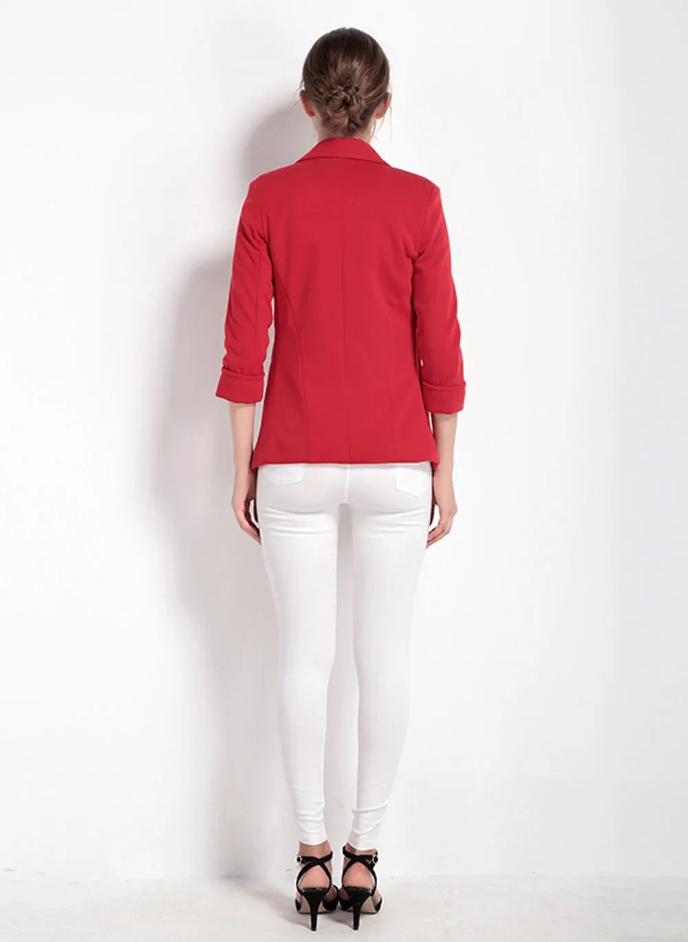 Kate Open Front Smart Casual White Blazer