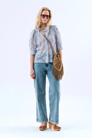 Lollys Laundry Dusty Blue Bono SS Shirt
