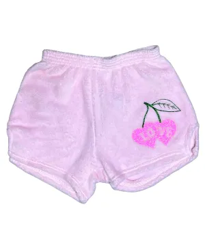 Made with Love and Kisses Light Pink Cherry Love Shorts