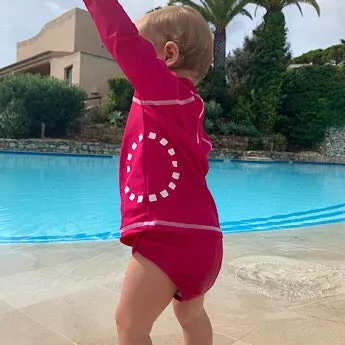 Magenta swim nappy cover