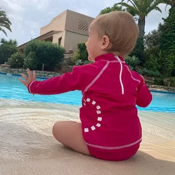 Magenta swim nappy cover