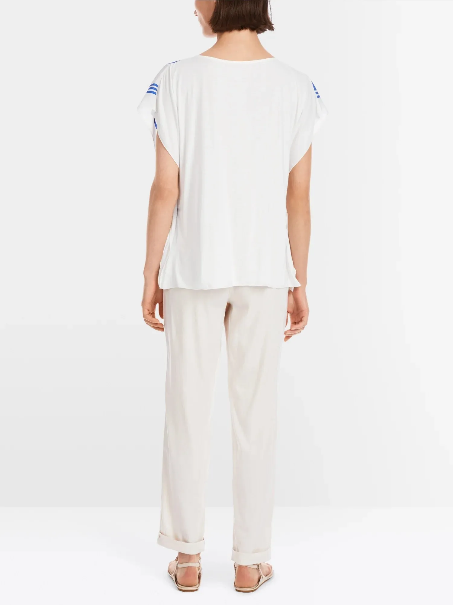 Marc Cain Blue Elegant slip blouse