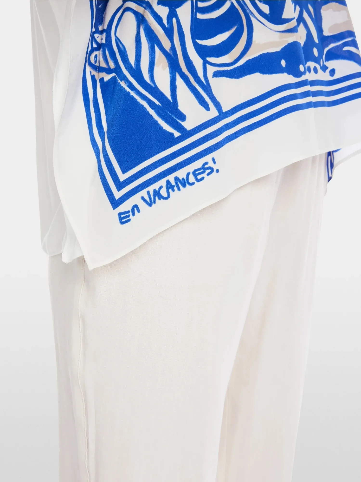 Marc Cain Blue Elegant slip blouse