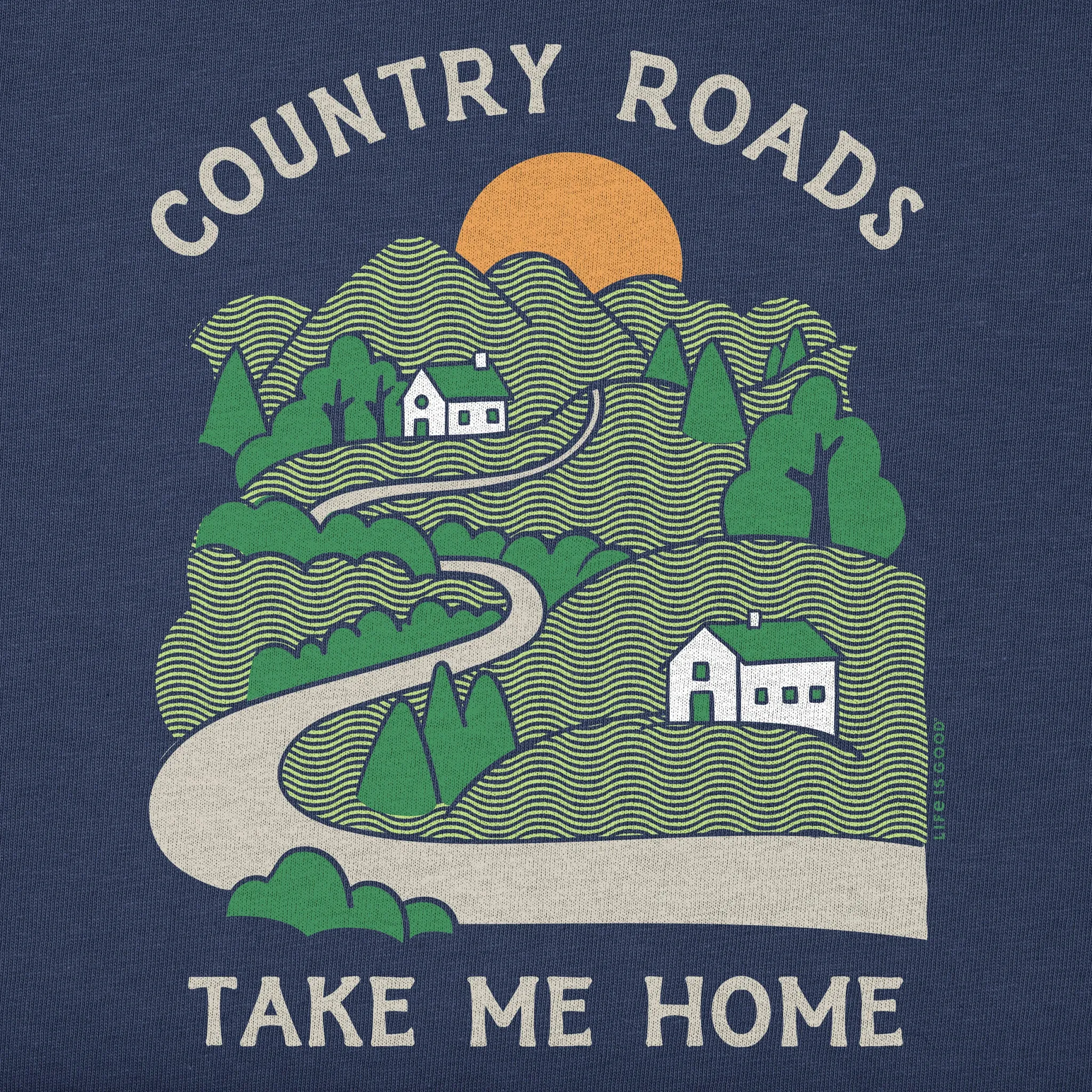 Men's Country Roads Take Me Home Long Sleeve Crusher Tee