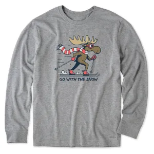 Men's Go With the Snow Long Sleeve Crusher Tee