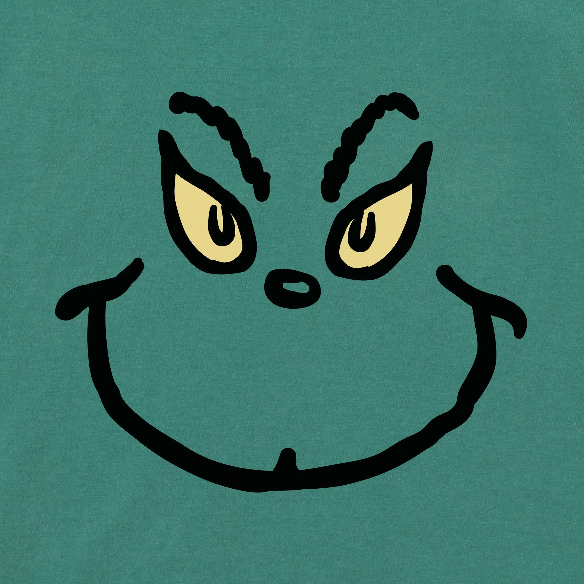 Men's Grinch Grin Long Sleeve Crusher Tee